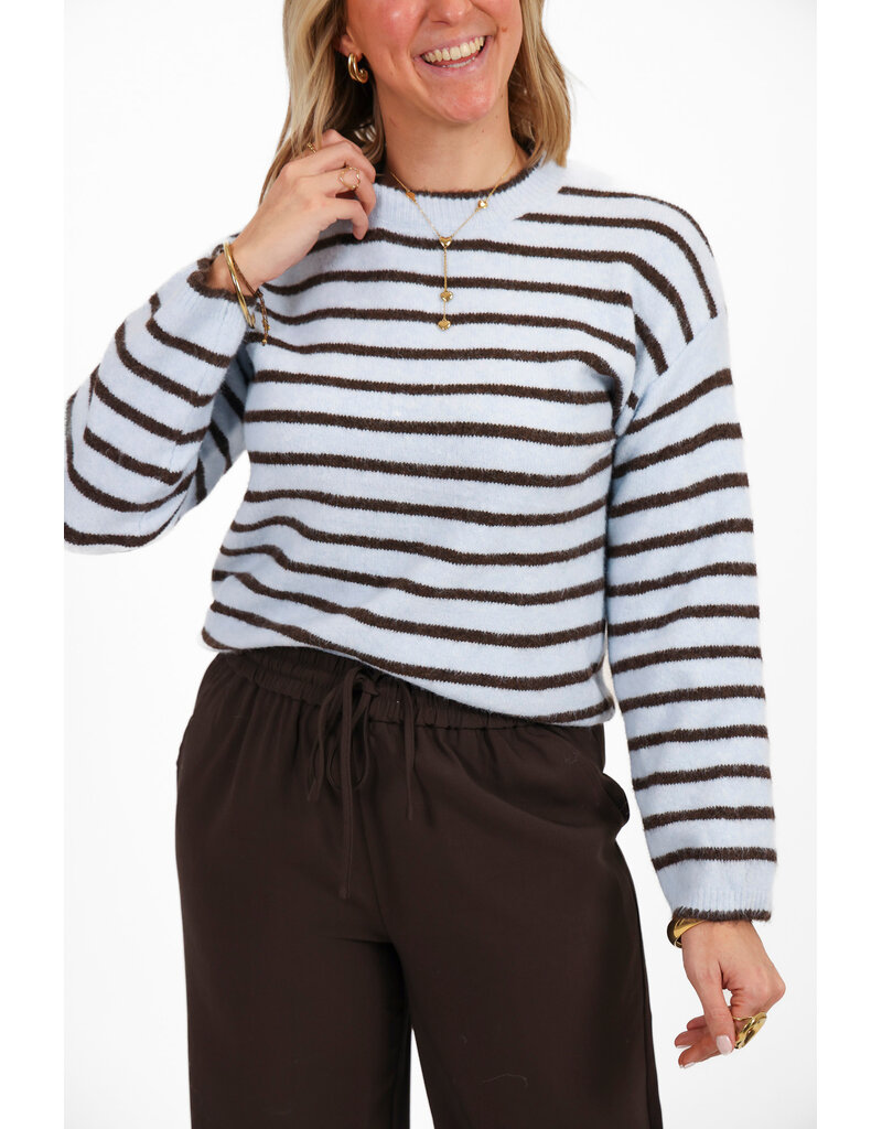 21Jewelz Trui met strepen - blauw/bruin