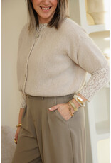 21Jewelz PRE ORDER Cropped vestje met knoopjes - beige