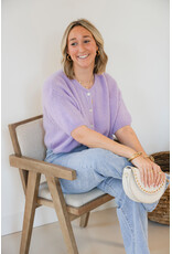 21Jewelz Cropped vestje met knoopjes - lila