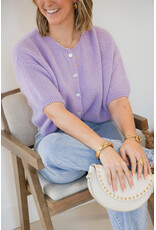 21Jewelz Cropped vestje met knoopjes - lila