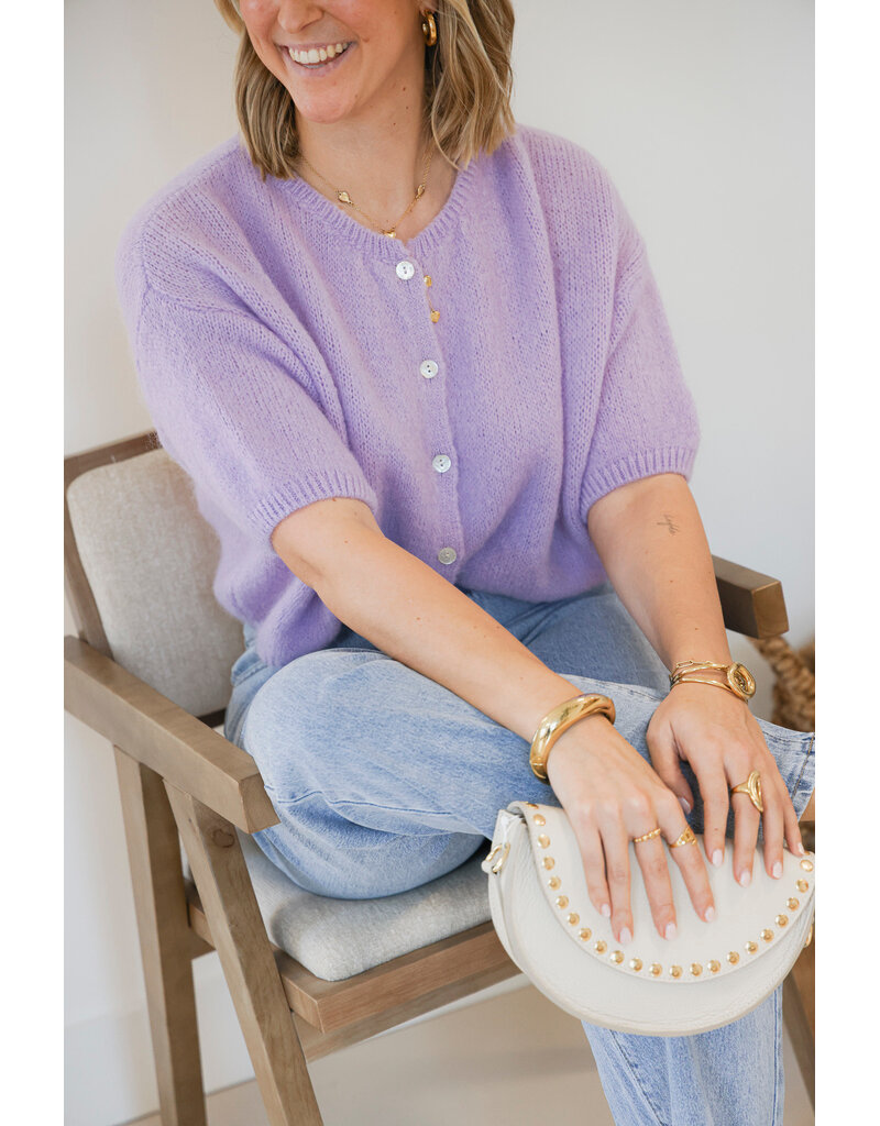 21Jewelz Cropped vestje met knoopjes - lila