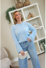 21Jewelz Gemêleerde trui met gouden details – lichtblauw