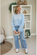 21Jewelz Gemêleerde trui met gouden details – lichtblauw