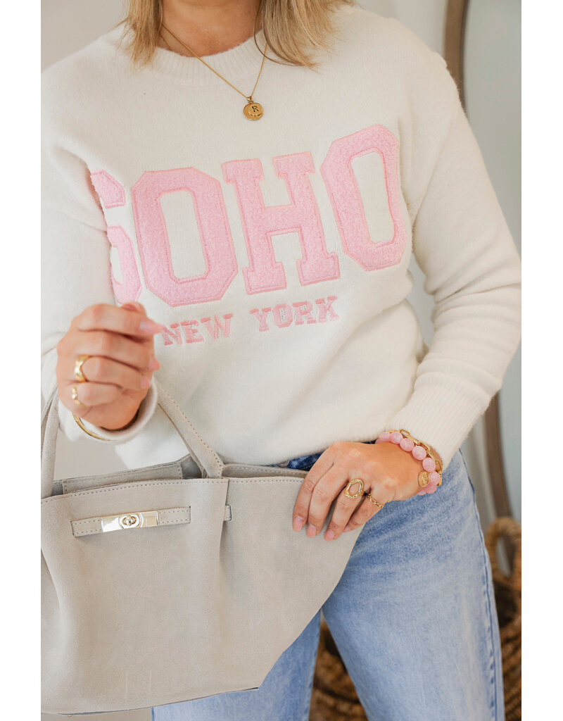 21Jewelz Soho trui - beige/lichtroze