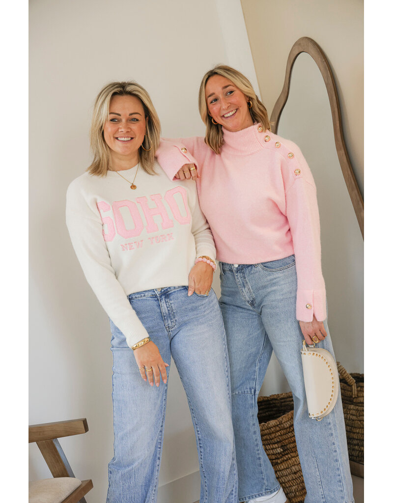 21Jewelz Soho trui - beige/lichtroze