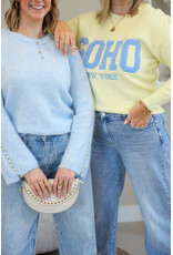 21Jewelz Soho trui - lichtgeel/lichtblauw