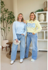 21Jewelz Soho trui - lichtgeel/lichtblauw