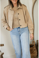 21Jewelz Mesh top met bloemenprint - beige