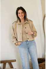 21Jewelz Mesh top met bloemenprint - beige