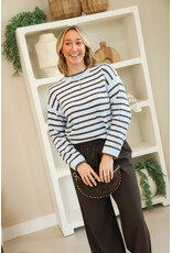 21Jewelz Trui met strepen - blauw/bruin