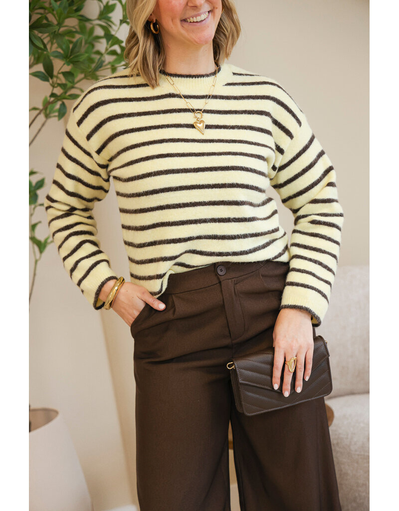 21Jewelz Trui met strepen - geel/bruin