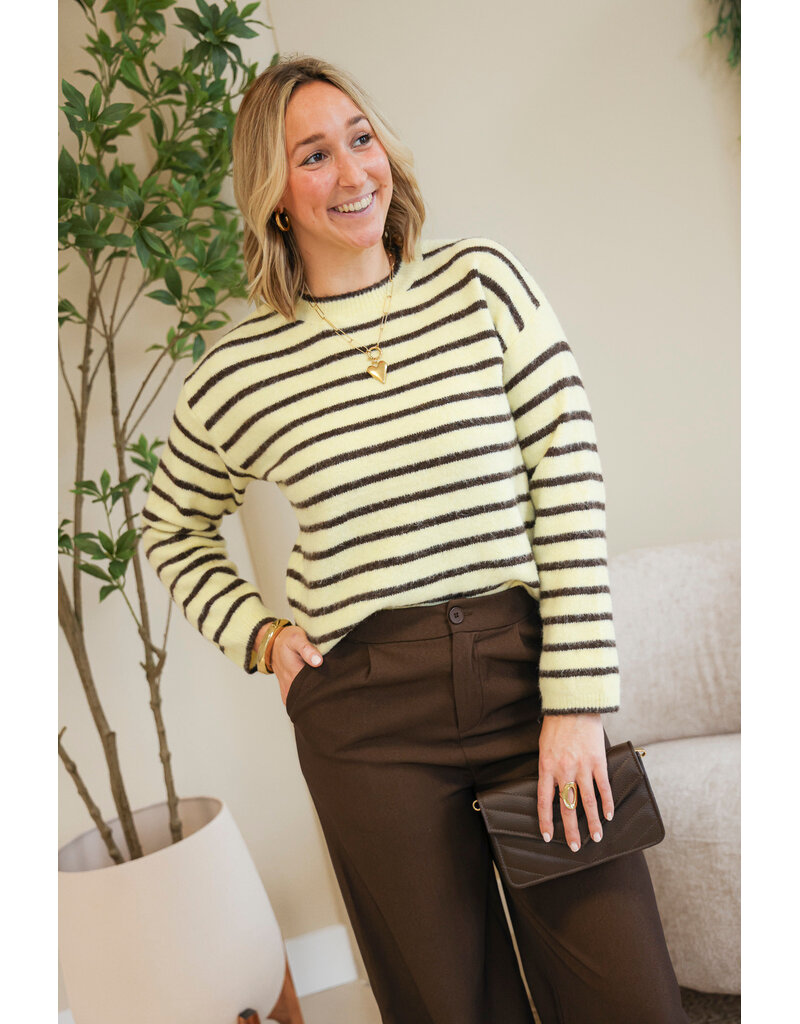 21Jewelz Trui met strepen - geel/bruin