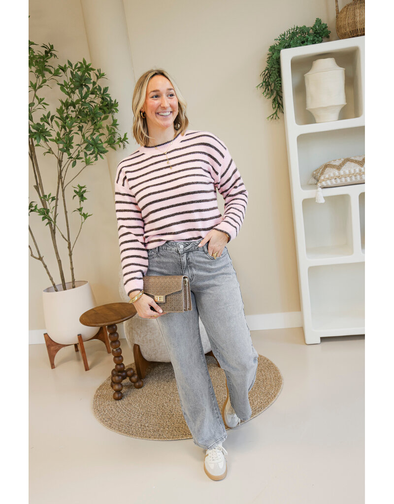 21Jewelz Trui met strepen - roze/bruin