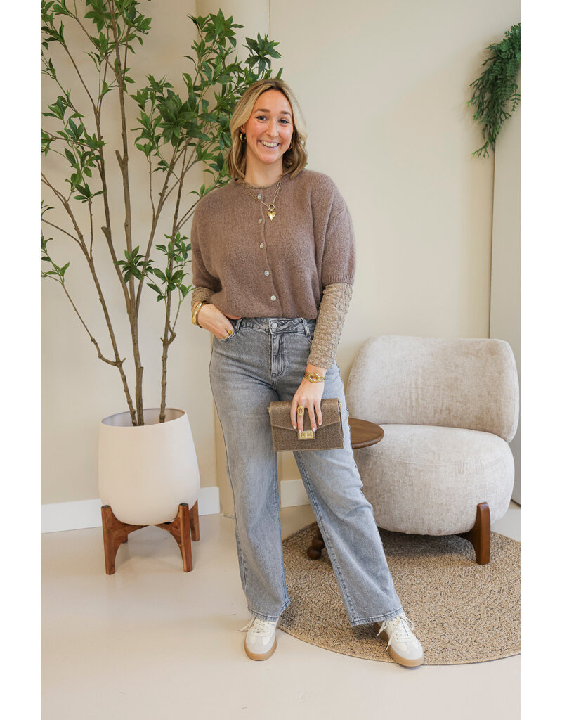 21Jewelz Wide fit jeans - grijs