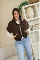 21Jewelz Gewatteerde bodywarmer - donkerbruin