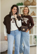 21Jewelz Gewatteerde bodywarmer - donkerbruin