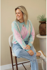 21Jewelz Geruite trui  - multi-colour