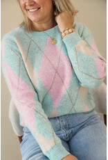 21Jewelz Geruite trui  - multi-colour