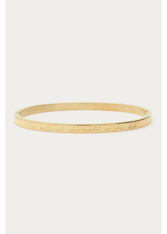 My Jewellery My Jewellery | Bold bangle "Believe" - goud