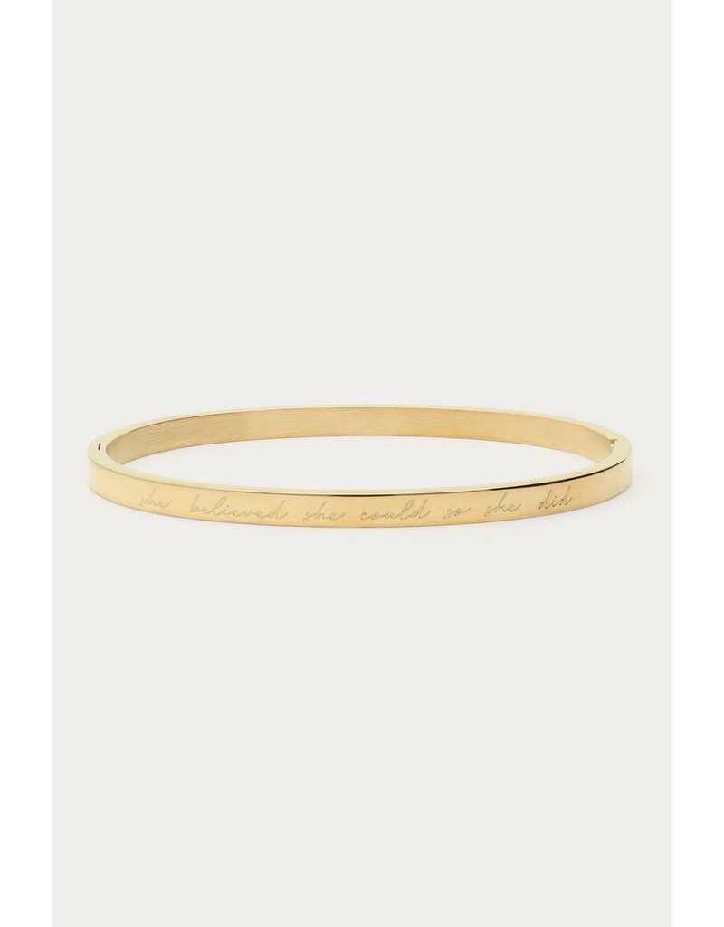 My Jewellery My Jewellery | Bold bangle "Believe" - goud