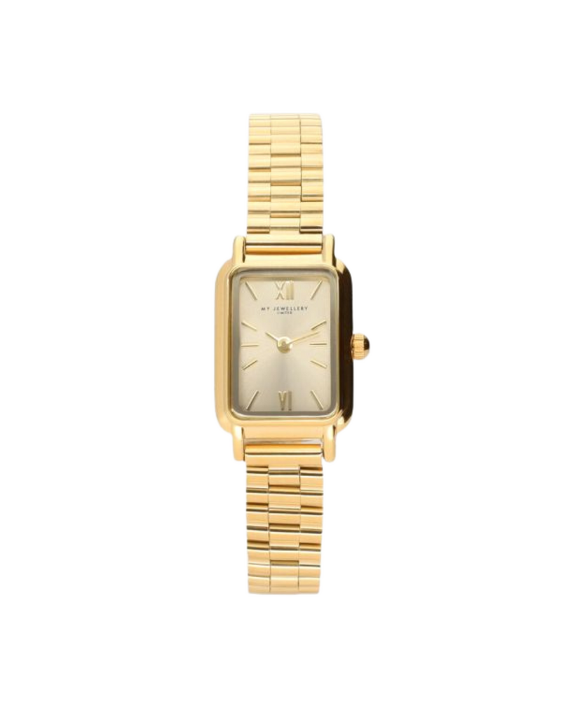 My Jewellery My Jewellery | Vierkante horloge met peach wijzerplaat