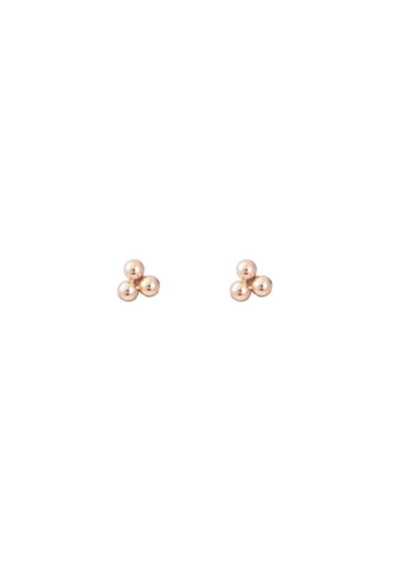 Go Dutch Label Drie bolletjes studs - goud