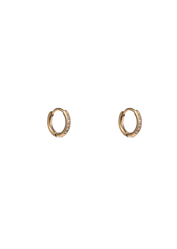 Go Dutch Label D&E - Kleine oorringen met steentjes