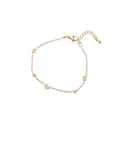 Go Dutch Label D&E - Textured hearts bracelet