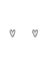 Go Dutch Label D&E - Hammered heart stud