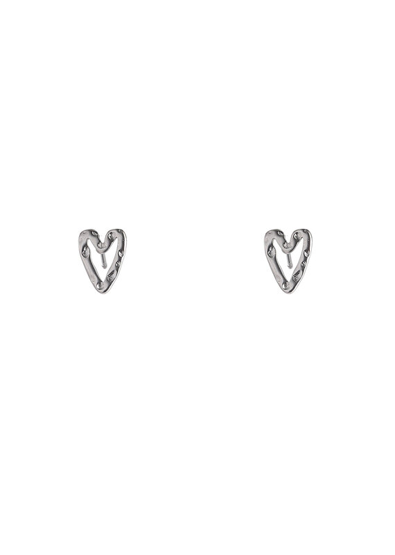 Go Dutch Label D&E - Hammered heart stud