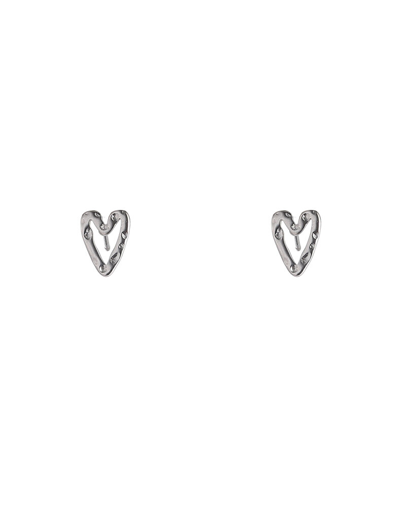 Go Dutch Label D&E - Hammered heart stud