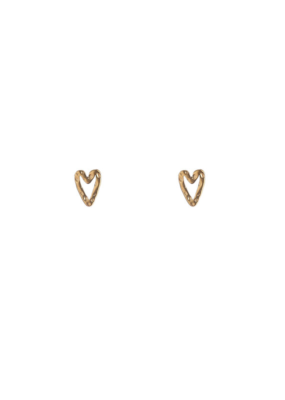 Go Dutch Label D&E - Hammered heart stud