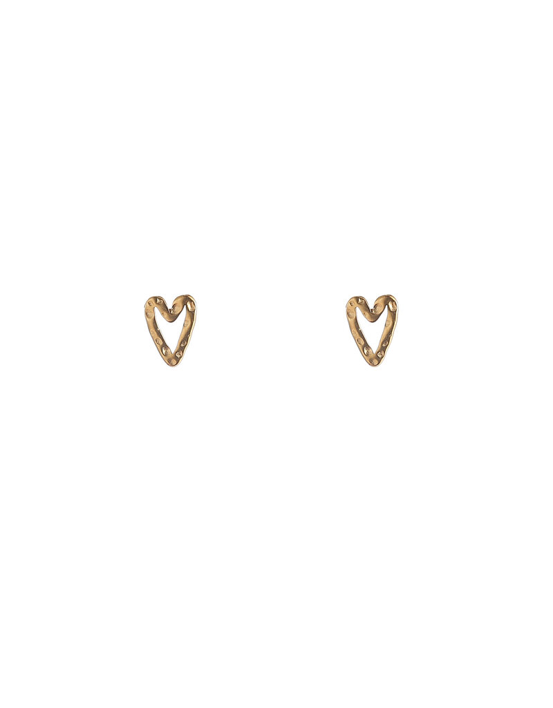 Go Dutch Label D&E - Hammered heart stud
