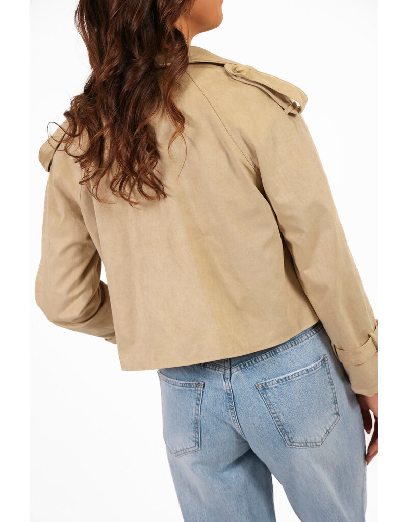 21Jewelz Kort jasje met knopen - beige