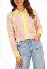 21Jewelz Geruit vestje - geel/roze