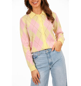 21Jewelz Geruit vestje - geel/roze