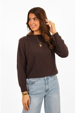21Jewelz Trui met schoudervulling - choco bruin