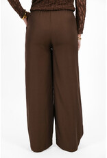 21Jewelz Effen pantalon met elastiek - donkerbruin