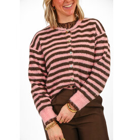 21Jewelz Gestreept vestje - roze/bruin