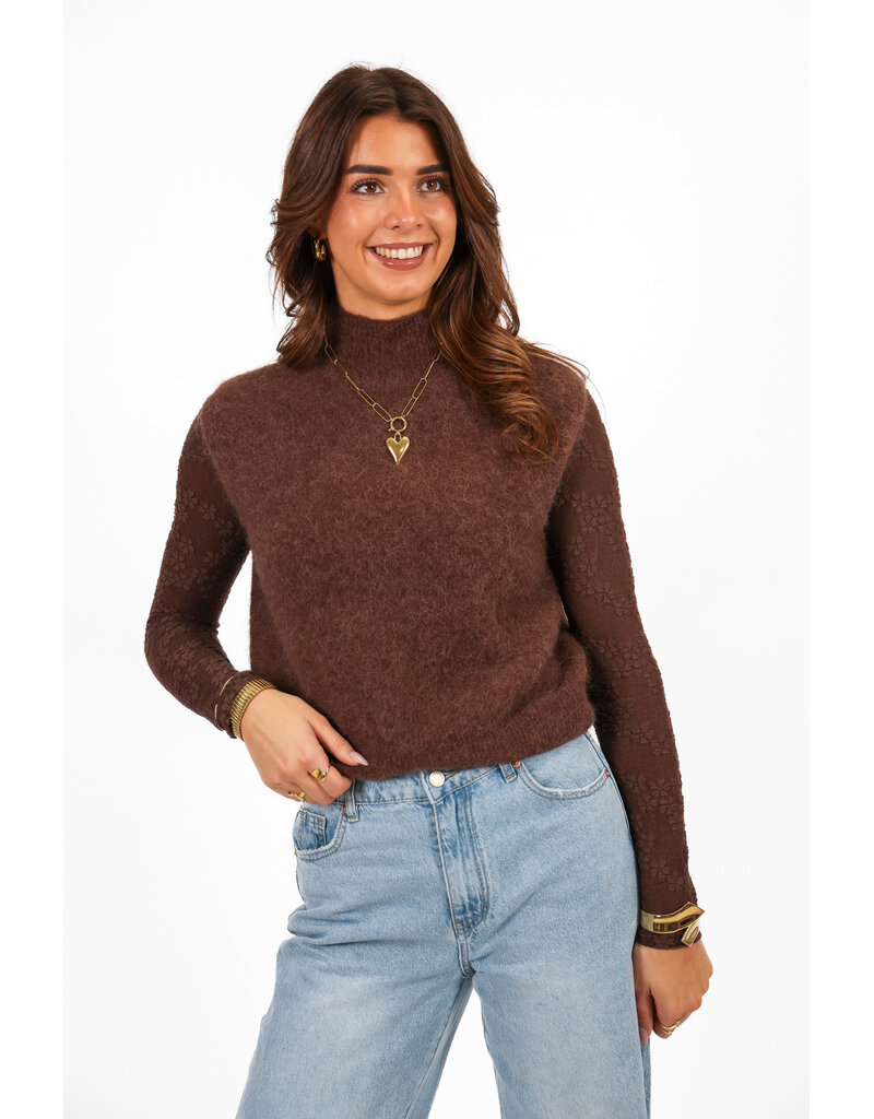 21Jewelz Wollige spencer met hoge hals - bruin