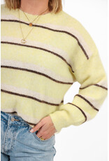 21Jewelz Wollige trui met strepen - lichtgeel