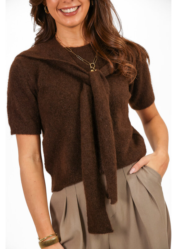 21Jewelz Truitje met sjaaltje - bruin