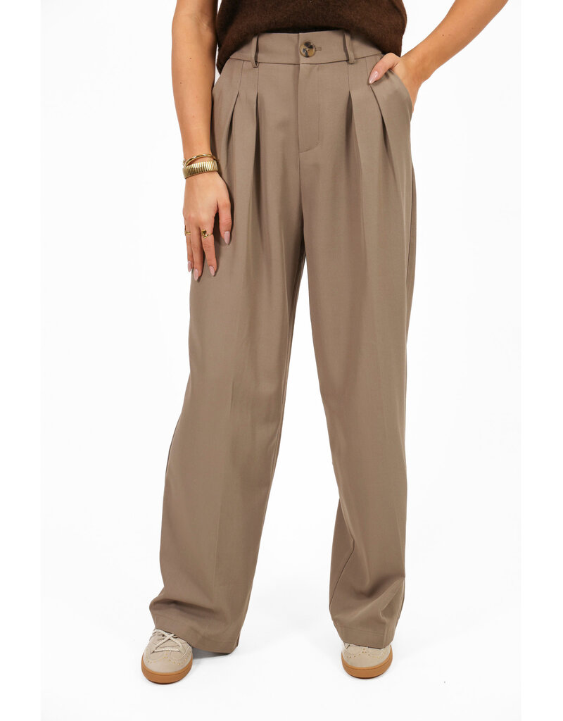 21Jewelz Pantalon met plooien extra long - taupe