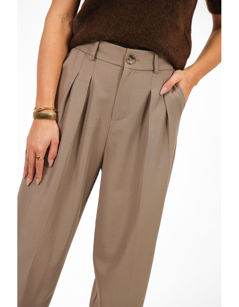 21Jewelz Pantalon met plooien extra long - taupe