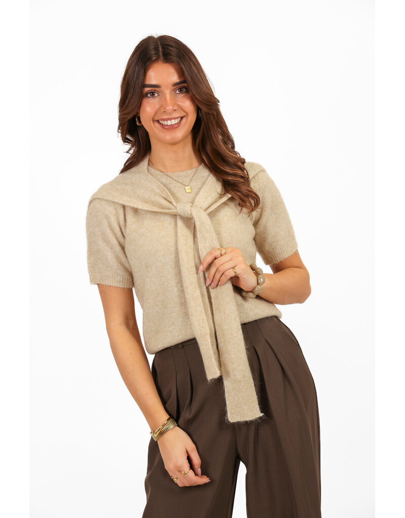 21Jewelz Truitje met sjaaltje - beige