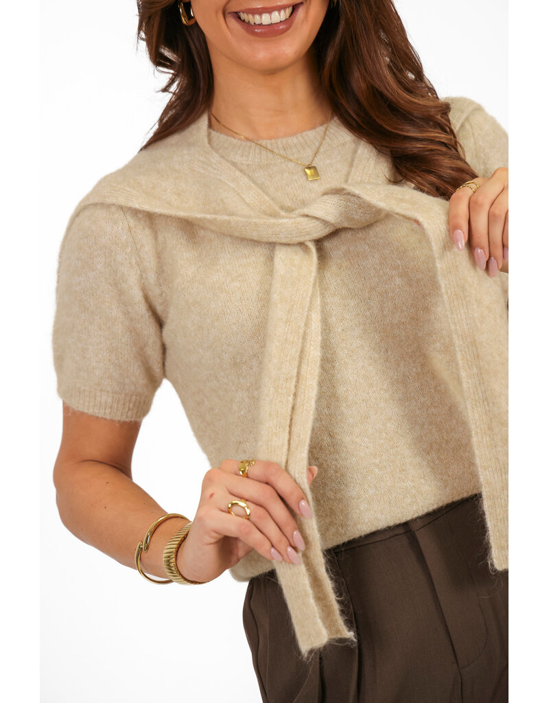 21Jewelz Truitje met sjaaltje - beige