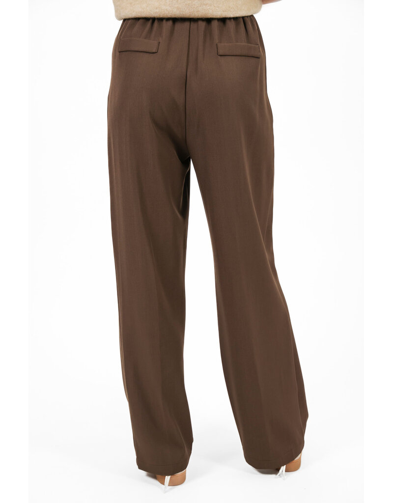21Jewelz Pantalon met plooien extra long - donker taupe