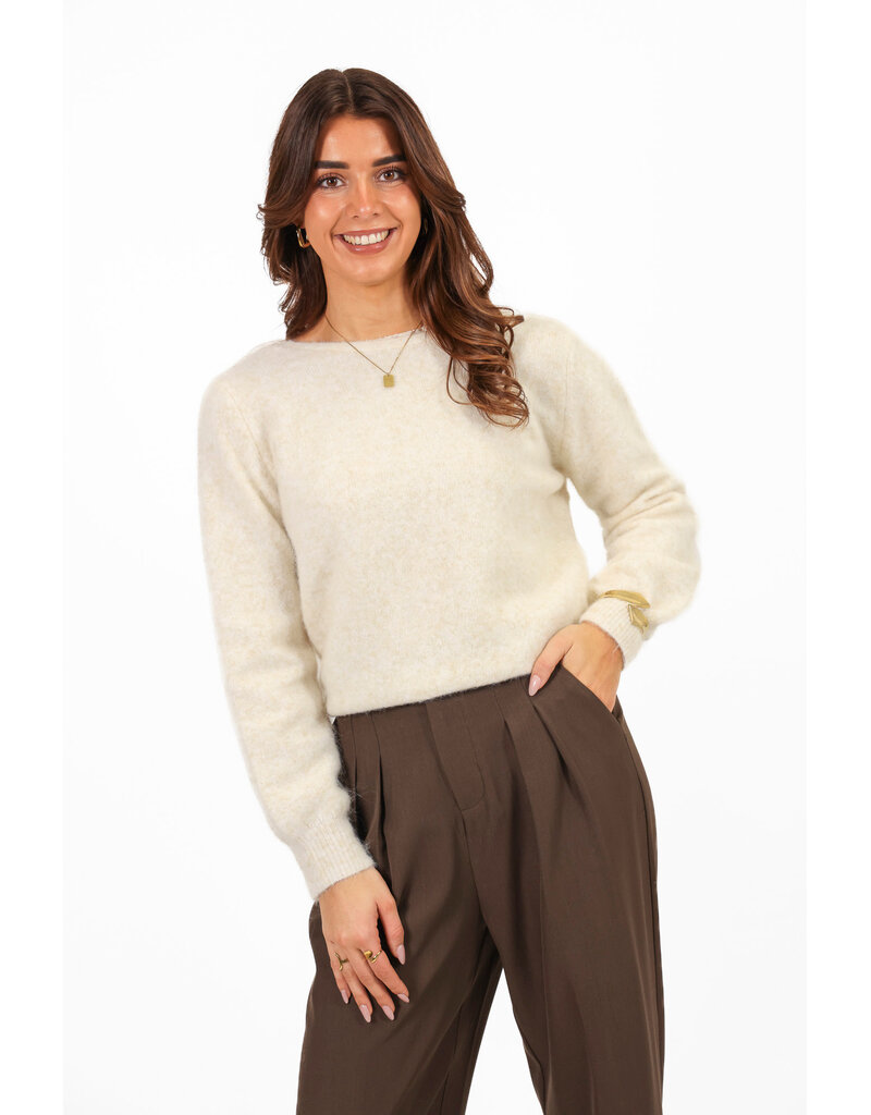21Jewelz Ecru gemêleerde trui met detail