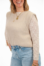 21Jewelz Gebreide mouwloze top - beige
