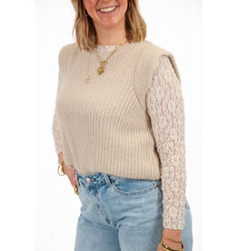 21Jewelz Gebreide mouwloze top - beige